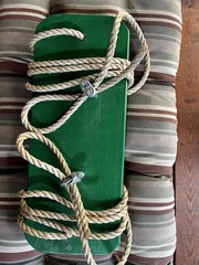 Pine Wood Tree Swing-Wood Tree Swing with 10 Feet Of rope Each Side