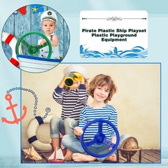 2 Pack Steering Wheel Playset Plastic Pirate Ships Wheel with Mounting Tools …
