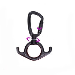 Aerial Silks Hardware or Single Point Yoga Hammock Rigging Aluminum black