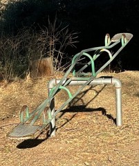 Vintage 1950’s Steel 2-Seater Car 5ft X 2ft School Playground Equipment
