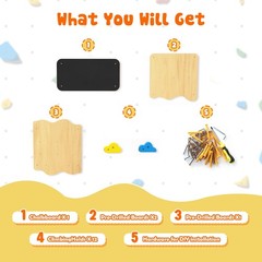 Wooden Climbing Wall, Kids Indoor Climbing Wall Panels with 12 Rock Holds, Mo…