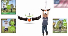 Ninja-Twister Swing Spins Set: Slackline Attachments – 360° Handle Twist-Spin Fl
