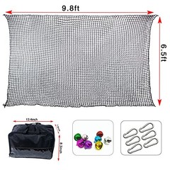 Tongmo Climbing Cargo Net, 6.5′ X 9.8′ Double Layers Playground Safety black