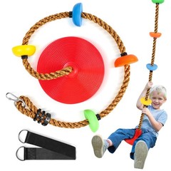 Climbing Rope Tree Swing with Platforms and Swing Seat Outdoor Playground for…