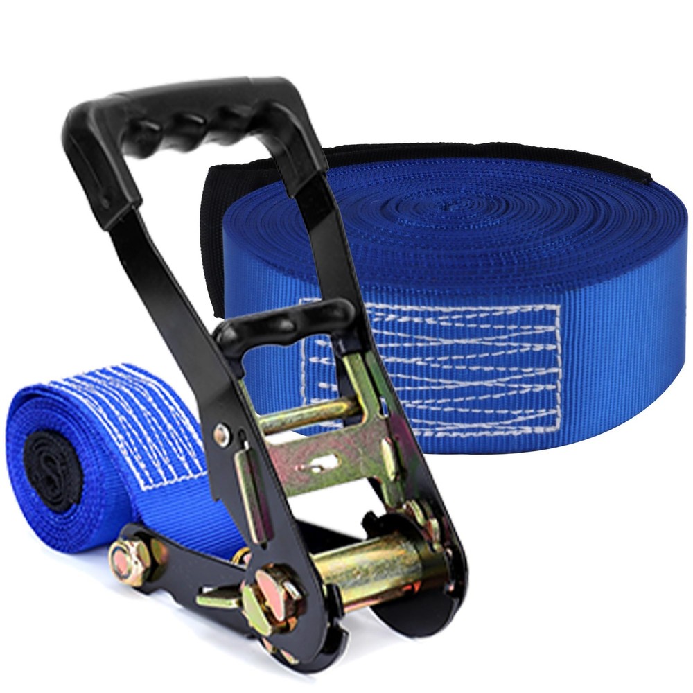 65ft Slackline Kit with High Ratchet, Complete Slack Line Set, Perfect Slackl…
