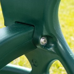 04-0037-G Dual Ride Glider Back-to-Back Tandem Swing, Green, Green Plastic Co…