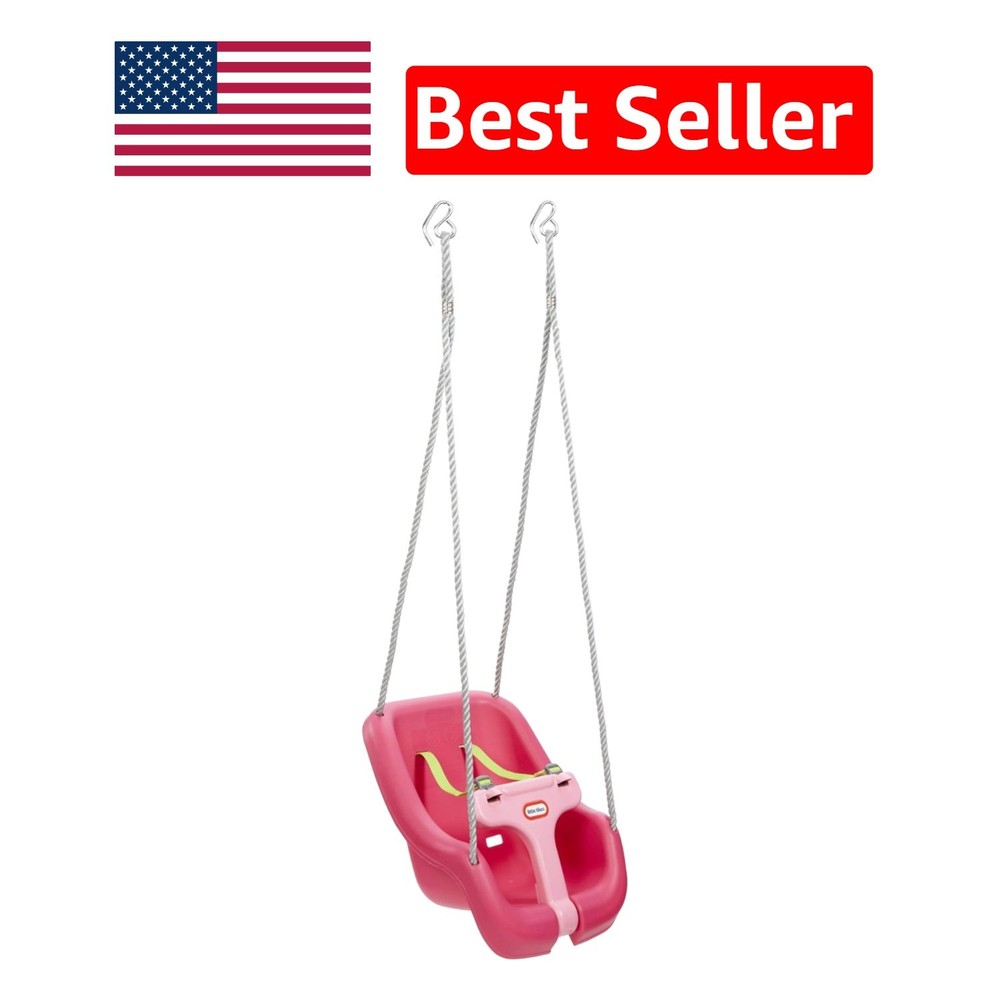Safe 2-in-1 Snug ‘n Secure Swing in Magenta with Adjustable Straps – 50 lb Limit