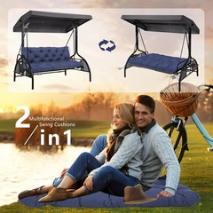Porch Swing Cushions 60×40 Inch, 5″ Extra Thick Waterproof Outdoor Swing Seat Cu