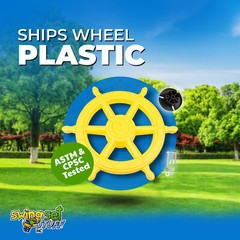 SWING SET STUFF SHIPS WHEEL YELLOW wood playground accessory pirate fort 0230