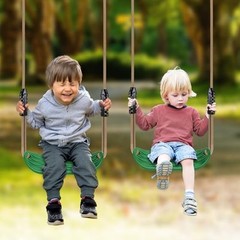 2 Packs 220LB Capacity Swing Seat Set with Adjustable 2 Pcs Green Swing Seat