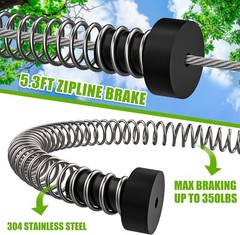 Zixar Zipline Stopper Kids Backyard Zip Line Spring Stop Brake Kit System 5.3ft