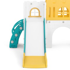 JOYLDIAS Double Slide Toddler Playground Kids Playset Gifts w/ Climber,BallHoop