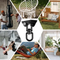 2 Pack Hammock Hanging Kit, Heavy Duty Hammock Swing Hardware Hooks with 360°…