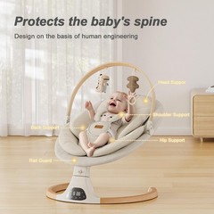 Baby Swings for Infants, Monamii 7.9″ x 4″ and 9.8″ x 4.7″ (pack of 2), Beige