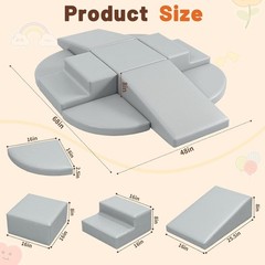 Indoor Climbing Gym 9pc Foam Blocks Toddler Development