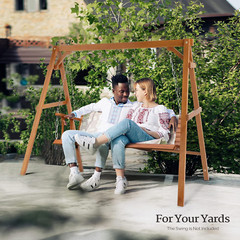 Sturdy 660 LBS Wooden Swing Frame with Extra Support for Indoor & Outdoor Use