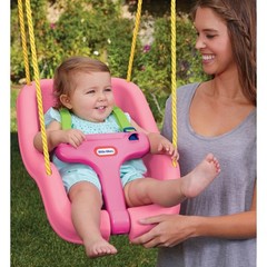 Little Tikes 2-in-1 Snug n Secure Toddler/Bucket Swing – Pink