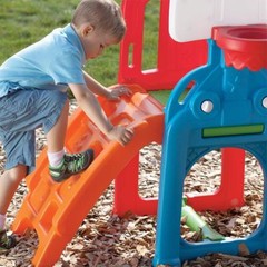 Indoor Slide Play Gym Toddler Kids Children Fun Basketball Hoop Climber Learning