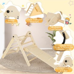 Foldable & Height-adjustable Triangle Set 3-in-1 Triangular Climbing Toys