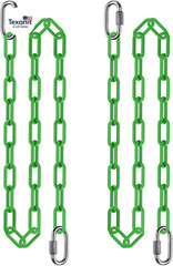 2Pcs 80″ Coated Swing Chain with Carabiners 1000 Lbs Capacity Heavy Duty Hanging