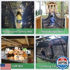 KAERYHET Climbing Net for Kids Double Layers Playground Safety Net Polyester