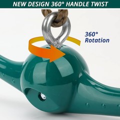 Swing Spins Set: 360° Twist-Spin Toy for Outdoor Fun – Kids Adventure Green