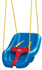 Little Tikes 2-in-1 Snug and Secure Swing, High Back Swing, Blue