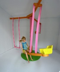 Rare Vintage Mattel Barbie: 1972 Skipper And Her “Swing-A-Rounder Gym”