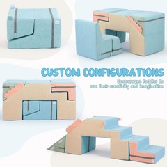4 in 1 Foam Climbing Blocks for Toddlers, Indoor Soft Climb and Crawl Play Cl…