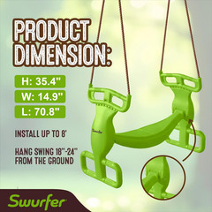 Glider Swing – Heavy Duty Dual Swingset for Kids, Easy Install