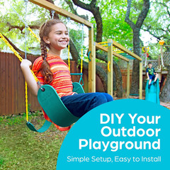 Swing Sets for Backyard, Monkey Bars & Swingset Accessories – Set Includes 18″ T
