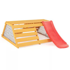 5 in 1 Indoor Jungle Gym Montessori Climbing Toys with Slide for Toddlers Wooden