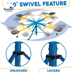 Swivel Teeter Totter Indoor for Toddlers Age 2-5, 360 Seesaw Frame Expands for K