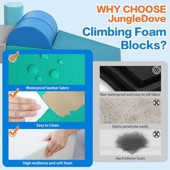 Kids Climbing Toys Foam Blocks: 6PCS PU Leather Foam Climbing Blocks for Toddler