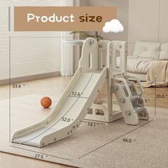 Toddler Slide,Kids Climber Slide with Storage Space and Non-Slip Steps,Indoor…