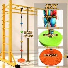 Tree Swing for Kids,disc Swing,Climbing Rope Tree Kids Swing with Orange