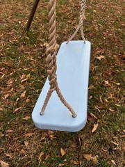 Wood Tree Swing with Hand spliced 10 Feet rope Each Side/23” x 7” x 1 1/2”