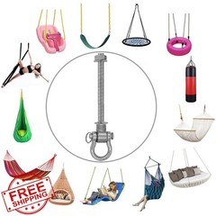 Dakzhou 4 Heavy Duty Bearing Swing Hanger Permanent Anti-Rust (10mm) 180° Swi…