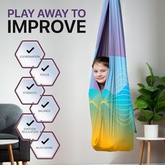 Indoor Sensory Swing for Kids or Outdoor – Holds 300lbs, Double Radiant Wave