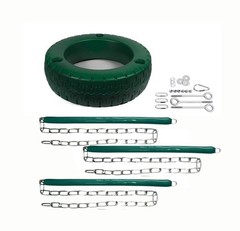 Swingset Tire Swing Green For Home Backyard 360 Swivel Tire Swing
