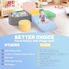 Climbing Toys for 1 Year Old, Foam Baby Climbing Blocks with Ball Pit for Tod…