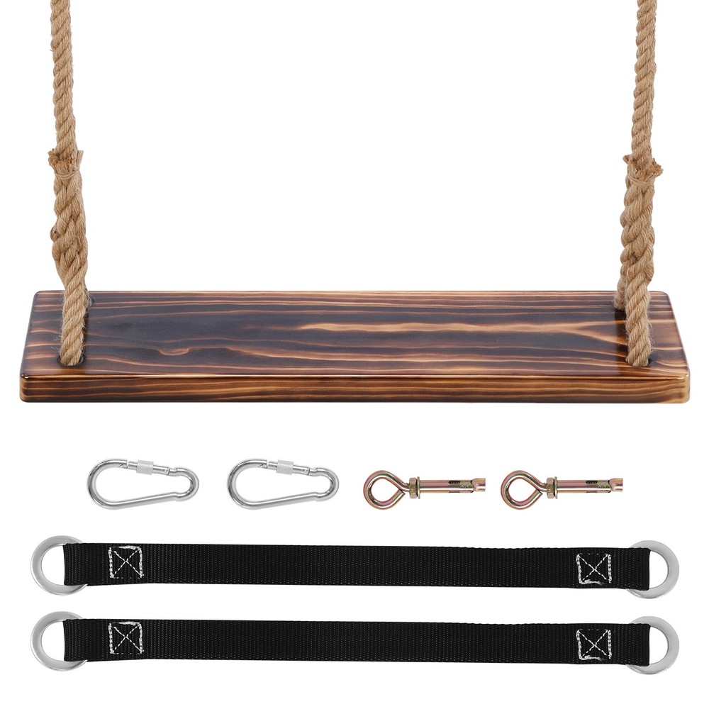 23 X 6 X 1.2 440LBS Loads Hanging Wooden Swings Wooden Swing Seat for Backyard P