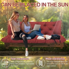Premium 5″ Thick Waterproof Outdoor Swing Cushions Sturdy Durable 2-3 Seat Repla