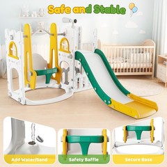 9-in-1 Toddler Slide and Swing Set Kids Indoor Outdoor Playground Playset