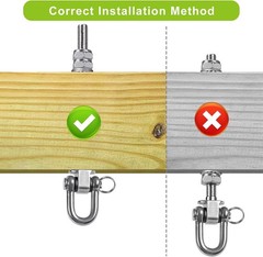 Heavy Duty Stainless Steel Swing Hangers with Bearings Set of 2, Swing Bolts …