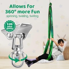 HiCamer Double Layer Sensory Swing for Kids & Adults Holds up to Aurora Green