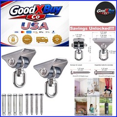 2 Pack Stainless Steel Ceiling Swing Hangers 1000 LB Capacity for Hammock Chair
