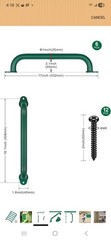 6-Pack 12-Inch Green Metal Playground Safety Handles – Heavy-Duty, Non-Slip Grab