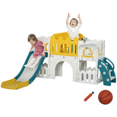 8 in 1 Toddler Slide for Kids Age 1-3 Years, Yellow
