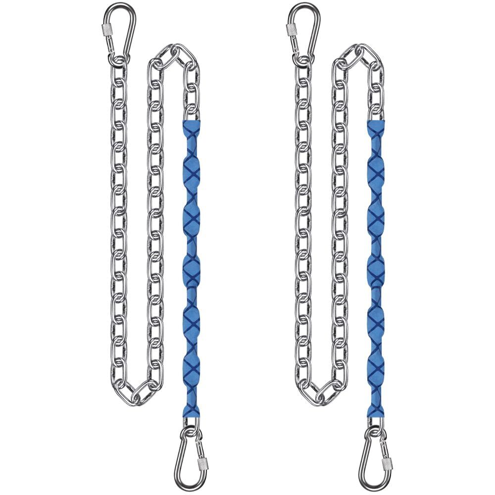 2 Stainless Steel Swing Chains with 4 Quick Connection Buckles Heavy Duty Han…